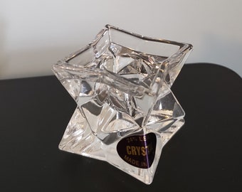 Candelabro cónico de cristal