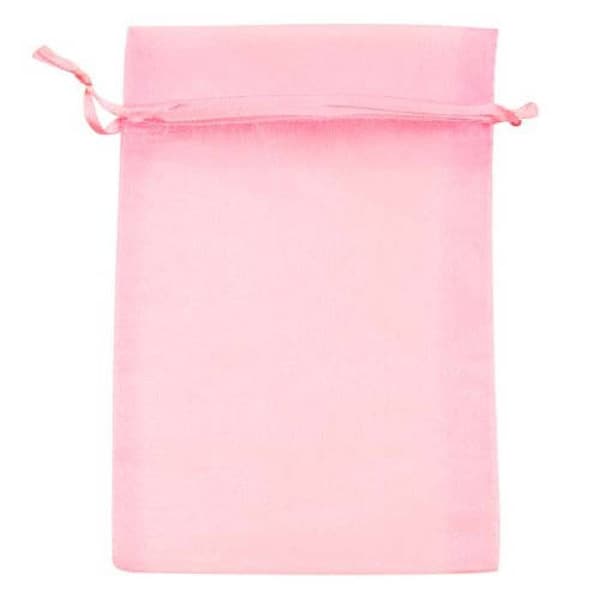 PINK Organza Favor Bags - One Dozen