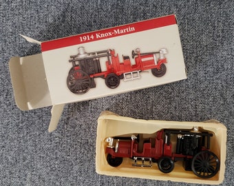 Jouet Ancien Camion De Pompiers Hubley – Rouge, Presque 10 Cm De Long, Sans échelle