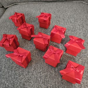 Rode mini-geschenkdoosjes: set van 10