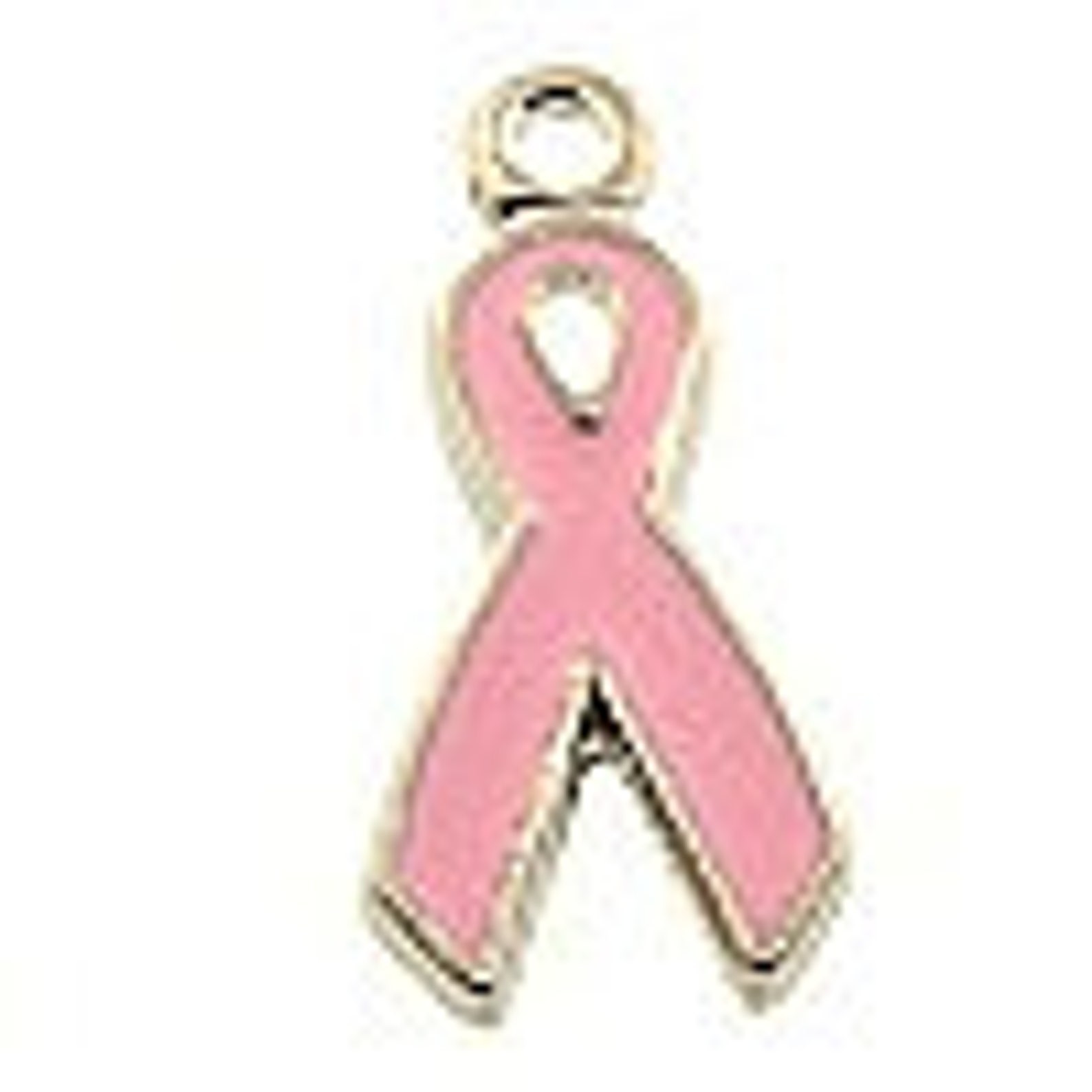 silver tone charm with enamel paint color -breast cancer, artist, ballet