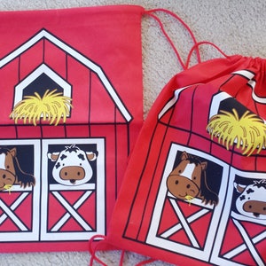 Bolsa con cordón de granero