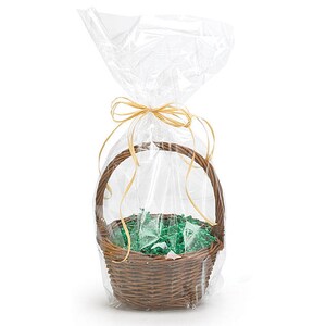 thumbnail image 2 of QOIUSO 10 Pack Clear Cellophane Gift Bags, 16x24 Inches, 2.8 Mil Thick For Easter Christmas Baskets 2 of 2