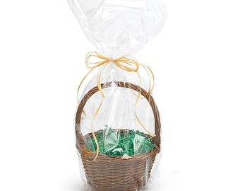 FOUR Clear Cellophane Gift Bags