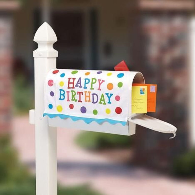 New Baby Announcement Mailbox Cover Happy Birthday