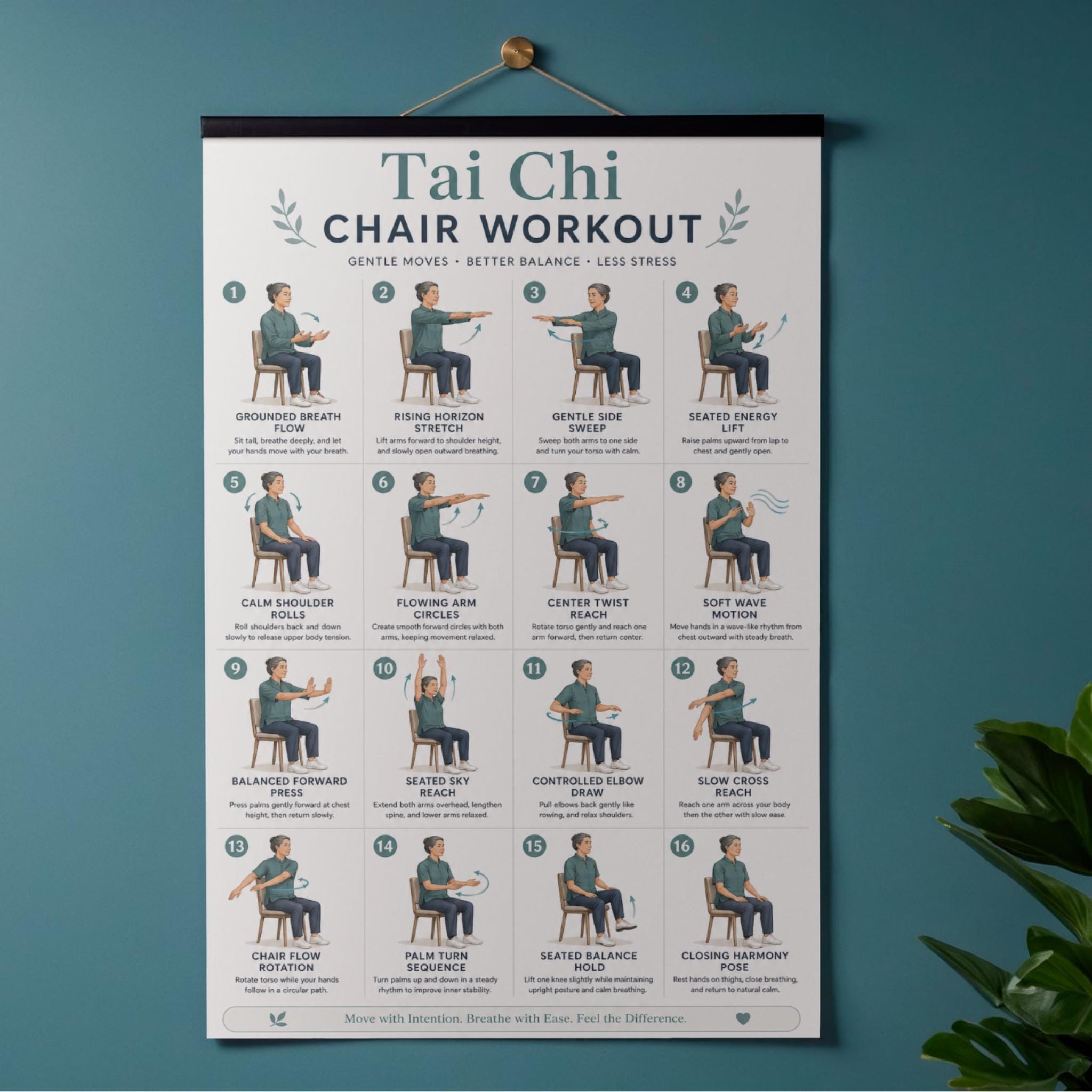 Xyla Exercise Plan.pdf Printable Tai Chi Chair Workout for Seniors | Chair Yoga Exercise Plan ...