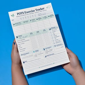 POTS Exercise Tracker Printable, Dysautonomia Workout Log PDF image 7