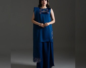 Sheesha Silk Sharara Suit | 3PC Pakistani Indian Embroidered Dress | Wedding Guest & Mehndi Outfit | Traditional Festive and Partywear