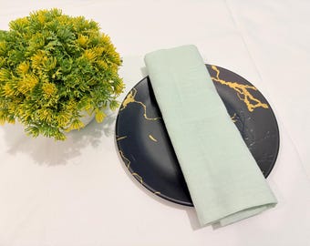 Servilletas de algodón verde salvia, decoración rústica de tela para bodas, recepciones, cenas y decoración del hogar.