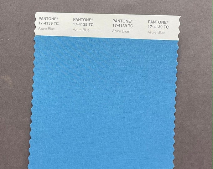 Pantone 4x4 Textile Swatch - Azure Blue - Etsy