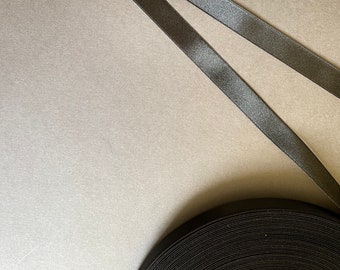 5yds - 9/16" Black S.233 DF Satin Ribbon