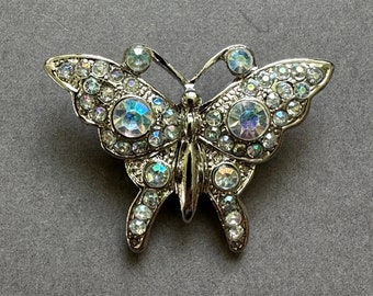 Rhinestone Butterfly Pin