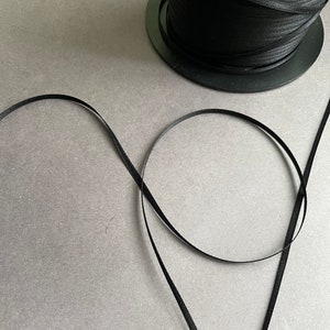 7yds - 3mm Black DF Satin Ribbon