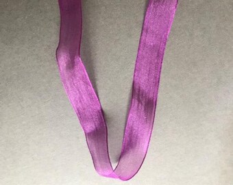 5yds - 5/8" Purple Organza Ribbon