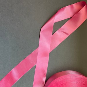 2yds 1 1/2&quot; S334 Dark Pink Double Faced Satin Ribbon