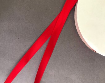 5yds - 5/8" P.250 Red DF Satin Ribbon