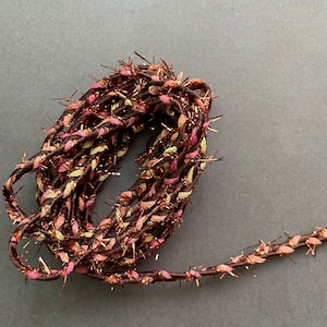 2yds - Brown Braided Metallic Flat Cord