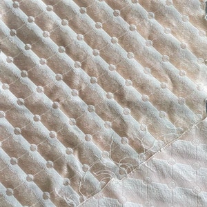 Rose Stretch Satin &quot;Diamond Quilted Pattern&quot; Brocade