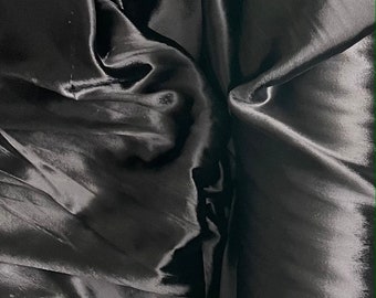 Black Silk/Rayon Panne Velvet