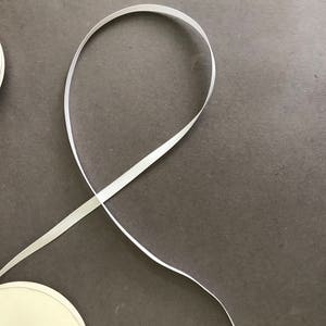 7yds - 1/4&quot; P29 White SF Satin Ribbon