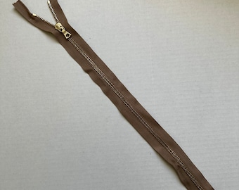 16" Gold Metall M6 2-Wege Riri Reißverschluss