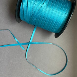 5yds - 1/4&quot; S318 Jewel Blue DF Satin Ribbon