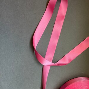 5yds - 1&quot; S334 Dark Pink DF Satin Ribbon