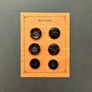 4 Hole Dark Tortoise Horn Button B.19
