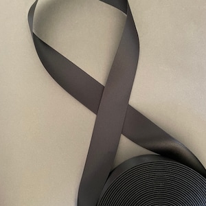 2yds 1 1/2 inch Black Double Faced Satin Ribbon
