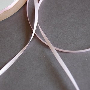 7yds - 1/8&quot; P117 Powder Pink DF Satin Ribbon