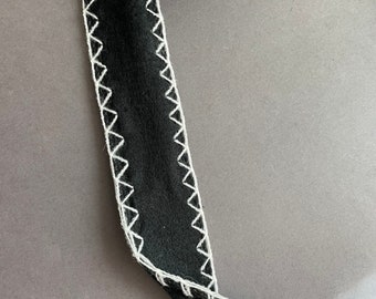 Black Felted Wired Ribbon