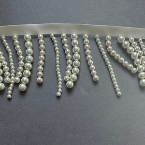 Glass Pearl Beaded Fringe
