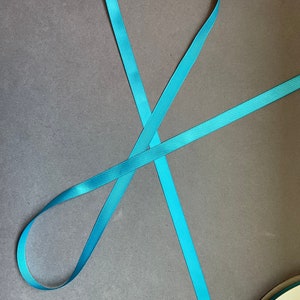 5yds - 3/8&quot; P345 Jewel Blue SF Satin Ribbon