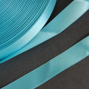 5yds - 9/16&quot; Sky Blue DF Satin Ribbon