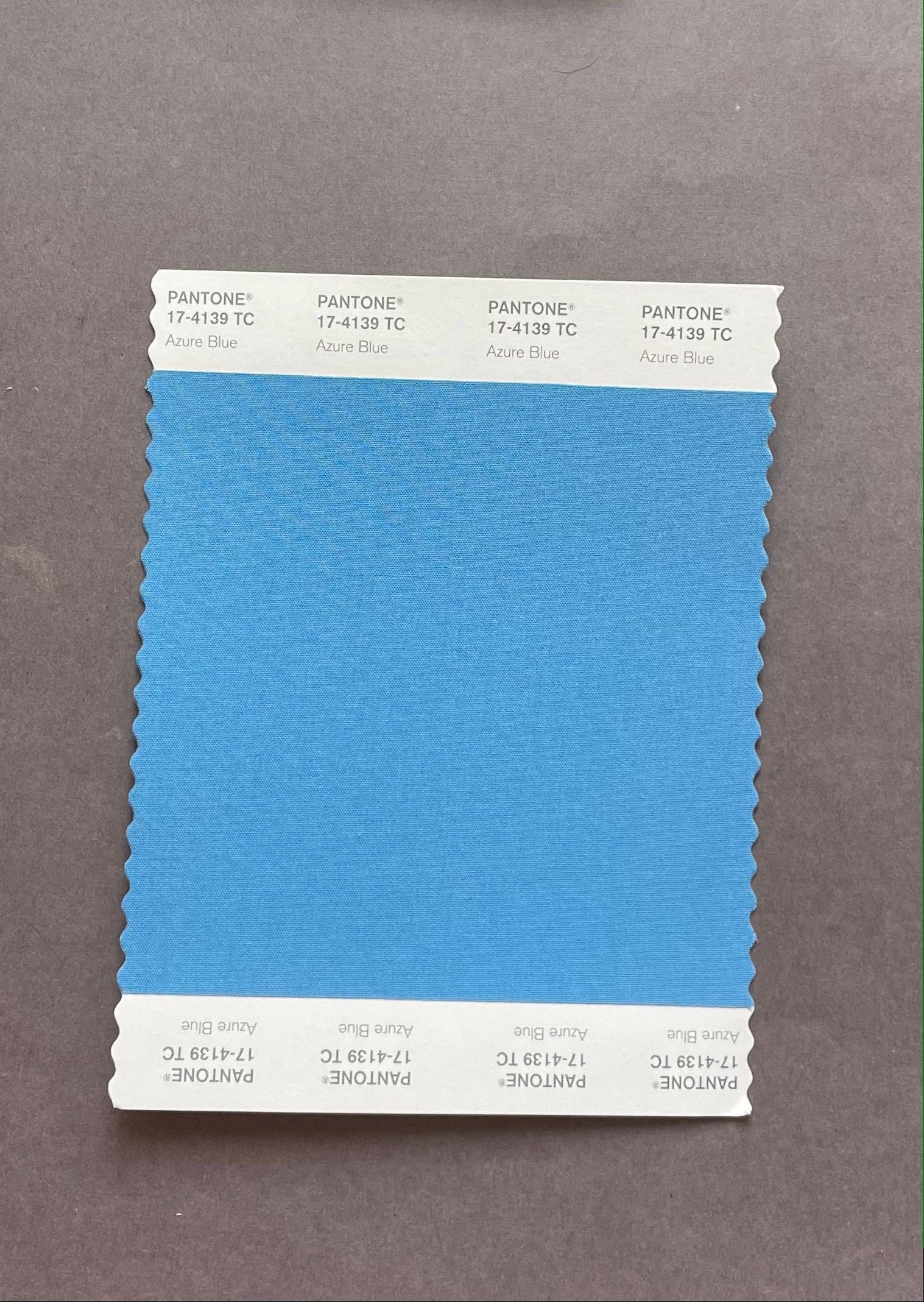Pantone 4x4 Textile Swatch - Azure Blue