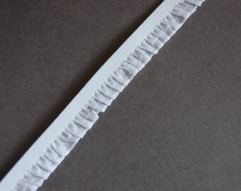 4yds - White Ruffle Elastic