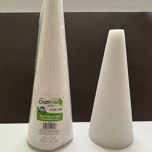 Polystyrene Cones for Craft and decoration. Foam and Styrofoam cones. –  Poly Craft Supplies