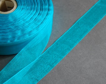 5yds - 1" Turquoise Organza Ribbon