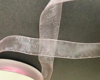 5yds - 7/8" Lt Pink P02 Organza Ribbon