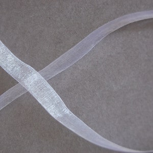 7/16&quot; White Organza Ribbon