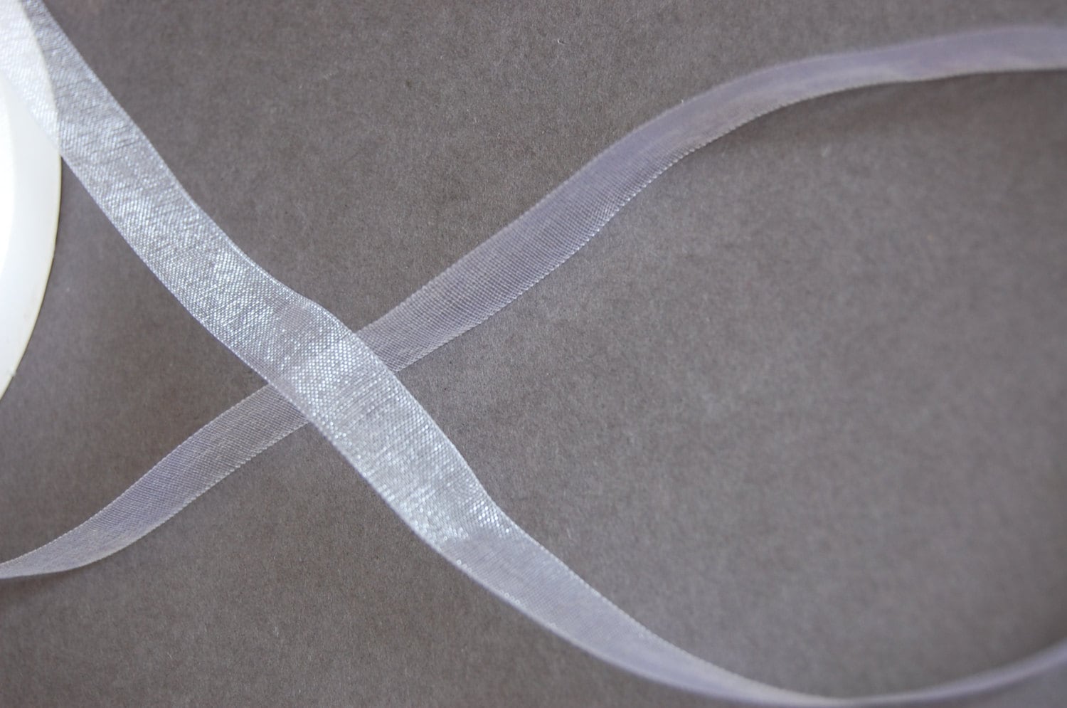 7/16" White Organza Ribbon