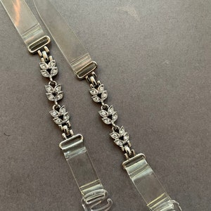 1 paire de sangles en strass Ivy préfabriquées