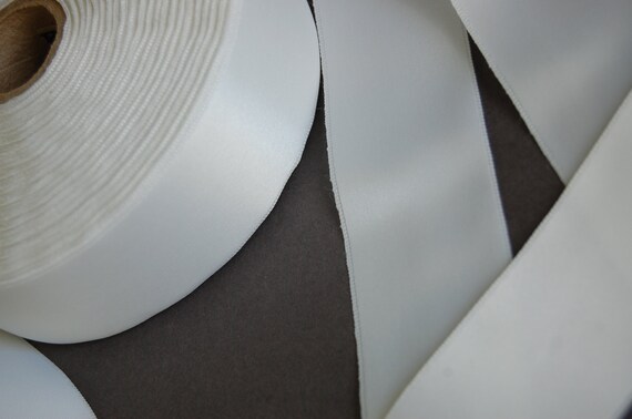 2yds 1 1 2 inch White Double Faced Satin Ribbon