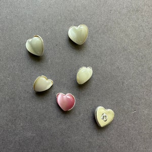 6pc Heart Shank Buttons