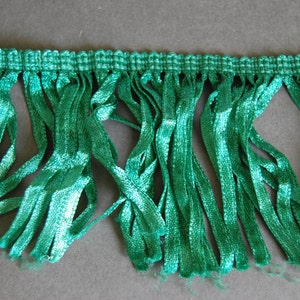 Emerald Green Ribbon Fringe