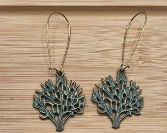 Patina Ink Metal Earrings
