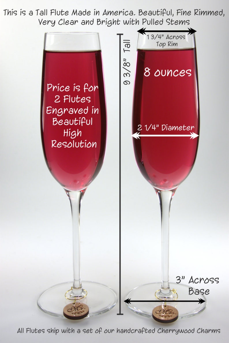 Wedding Toasting Glasses, Decor, Table Settings,Bride and Groom by Design Imagery Engraving image 2