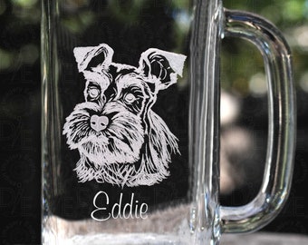 Schnauzer Personalized Beer Mug