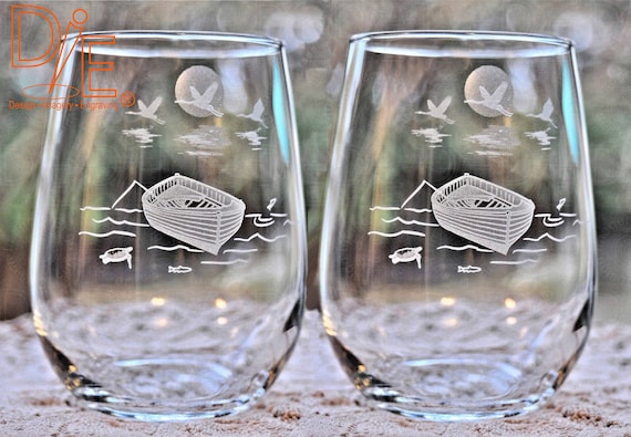 wine glass decoration Janelle Patterson Art main image 0