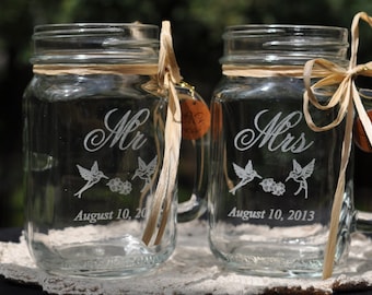 Hummingbird Mason Jar Set by Design Imagery Engraving